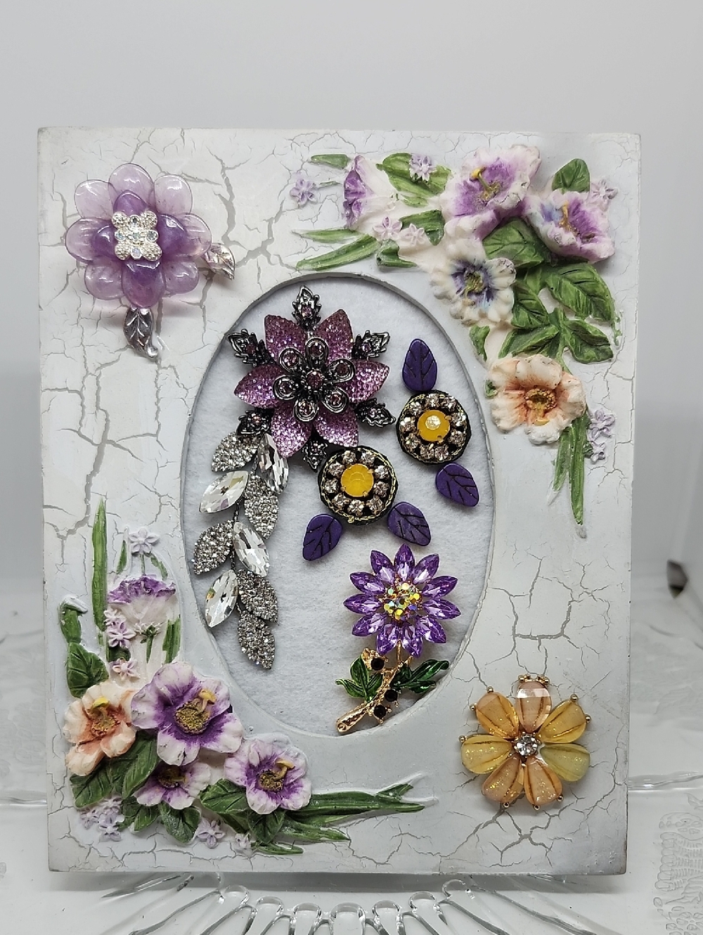Beautiful Violet Flower Jewerly Art Picture
